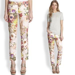 TORY BURCH IZZY FLORAL PRINT SLIM JEANS